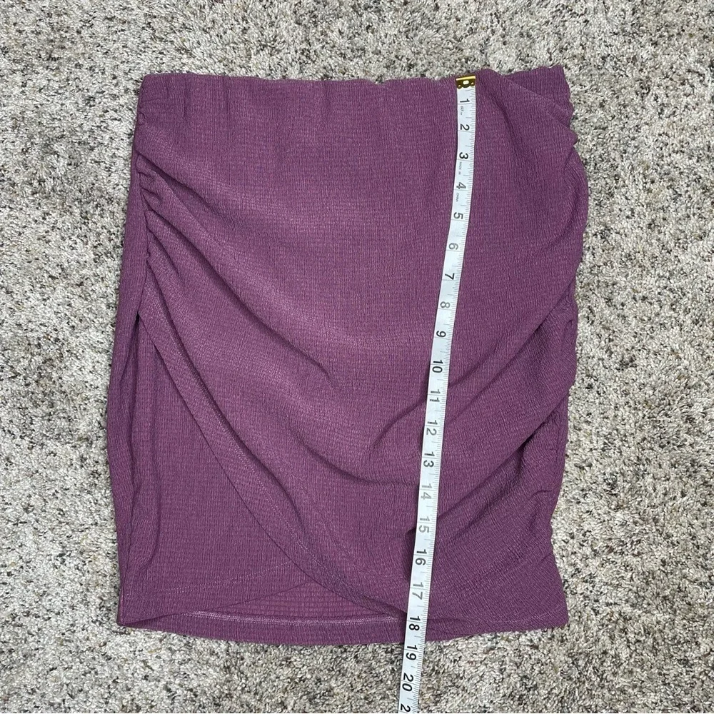 Free People Angie Wrap Mini Skirt Medium Purple Elastic Waist Stretch